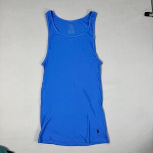 Polo Ralph Lauren Blue Ribbed Tank Top Classic Fit Cotton Sleeveless XL